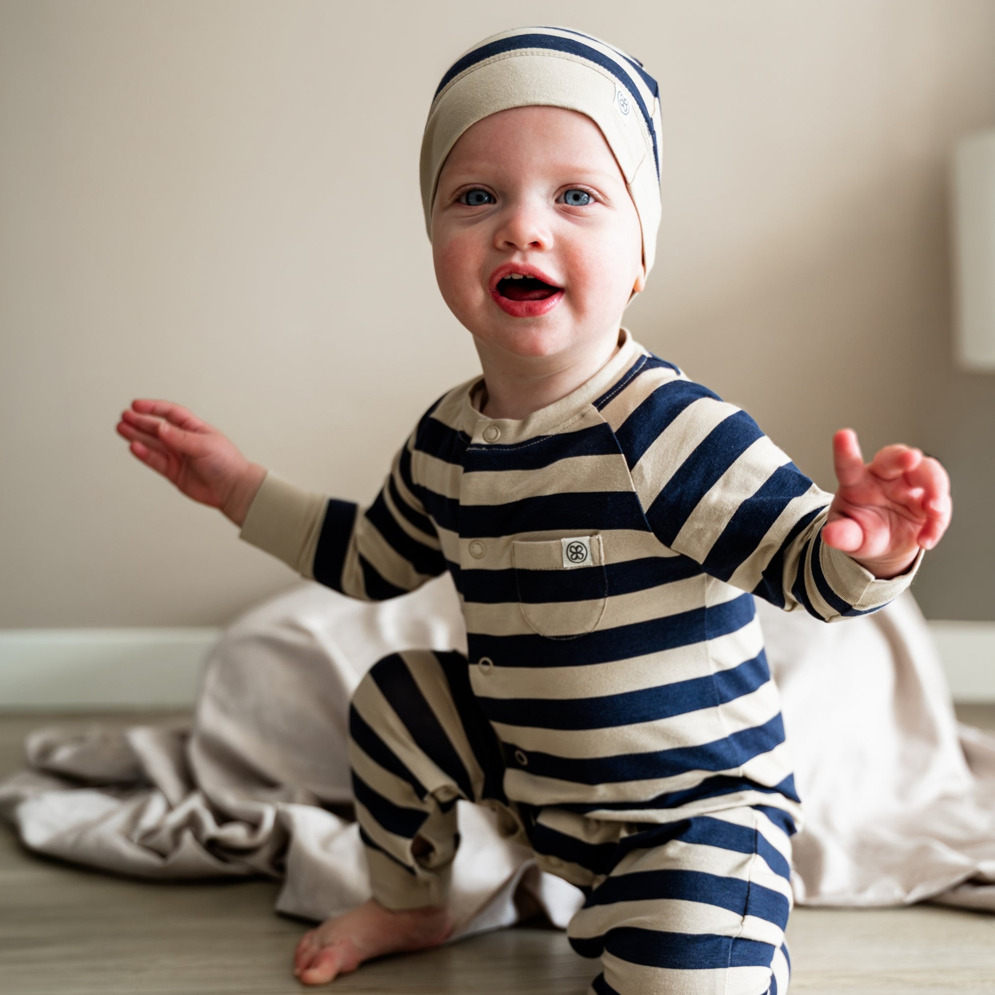 Boxpakje in Navy Stripe – UPF 50+