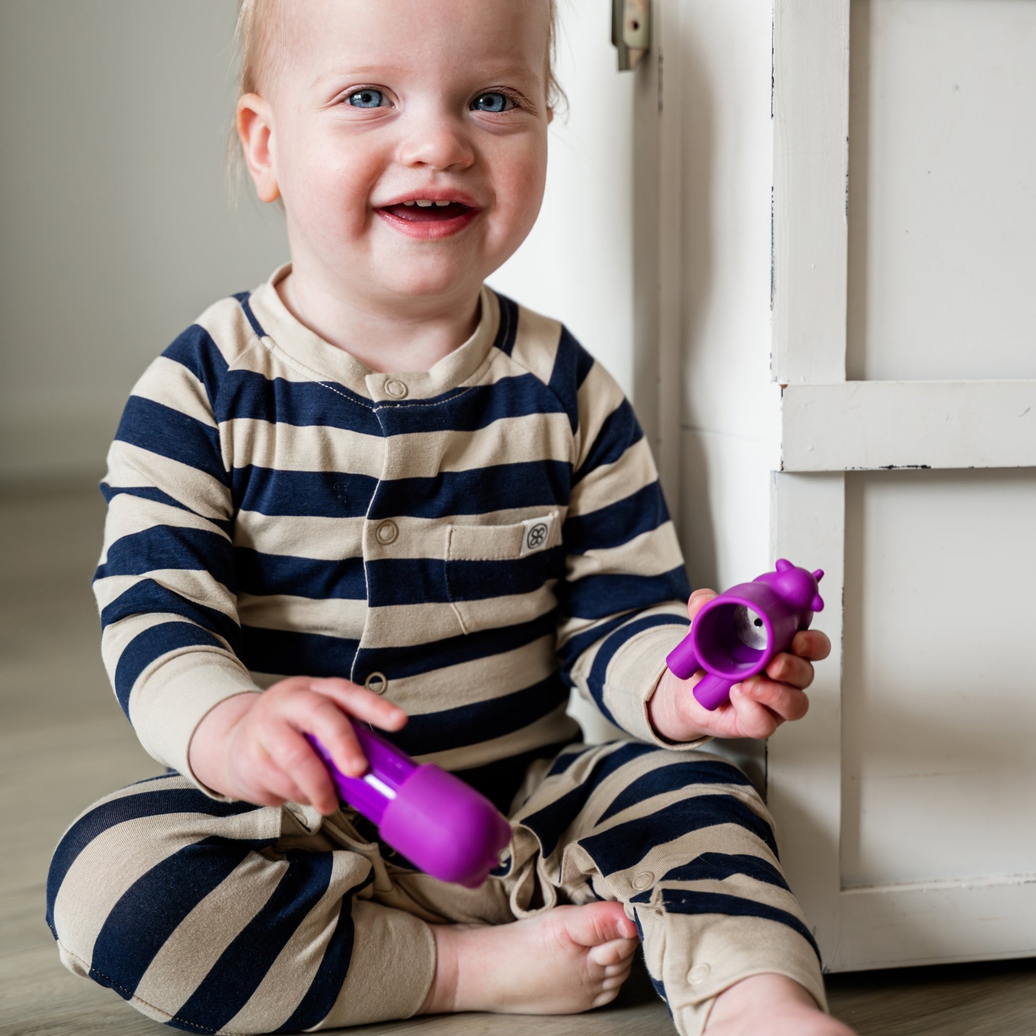 Boxpakje in Navy Stripe – UPF 50+
