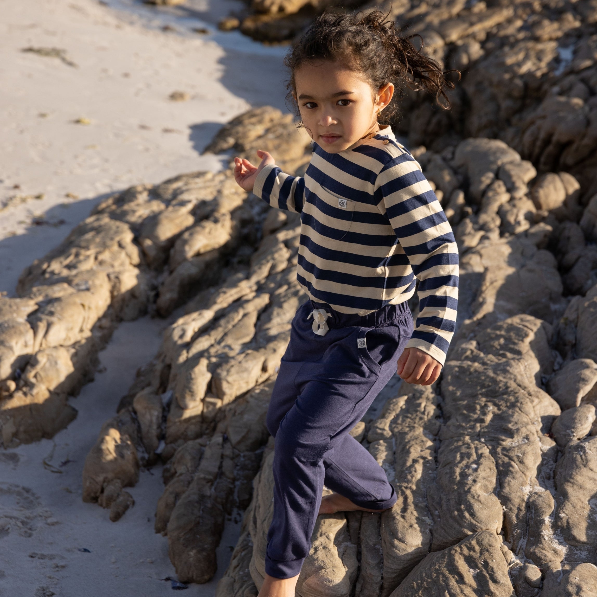 Jogger pants in Navy Blue UPF 50+