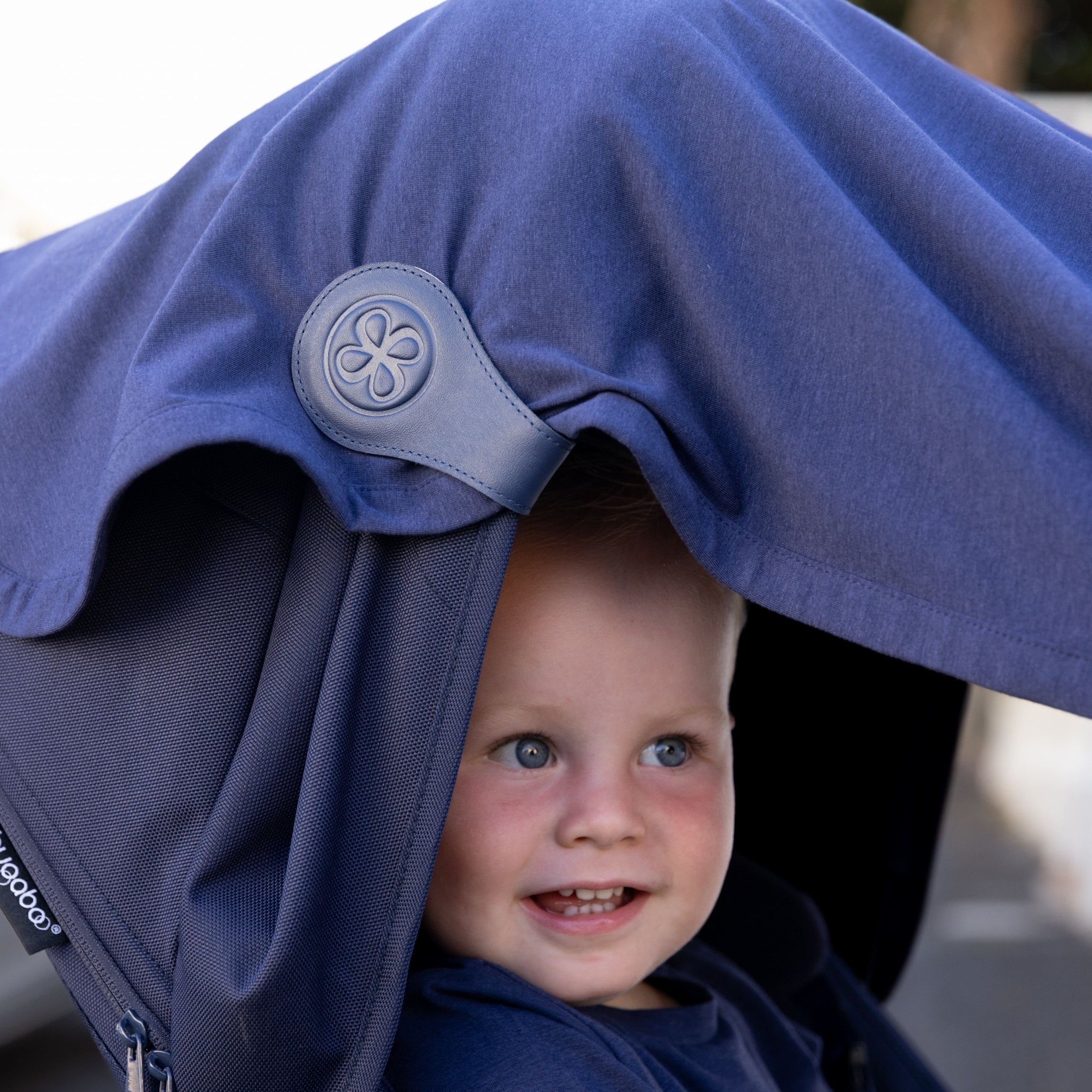 Leren swaddle clips – Navy Blue