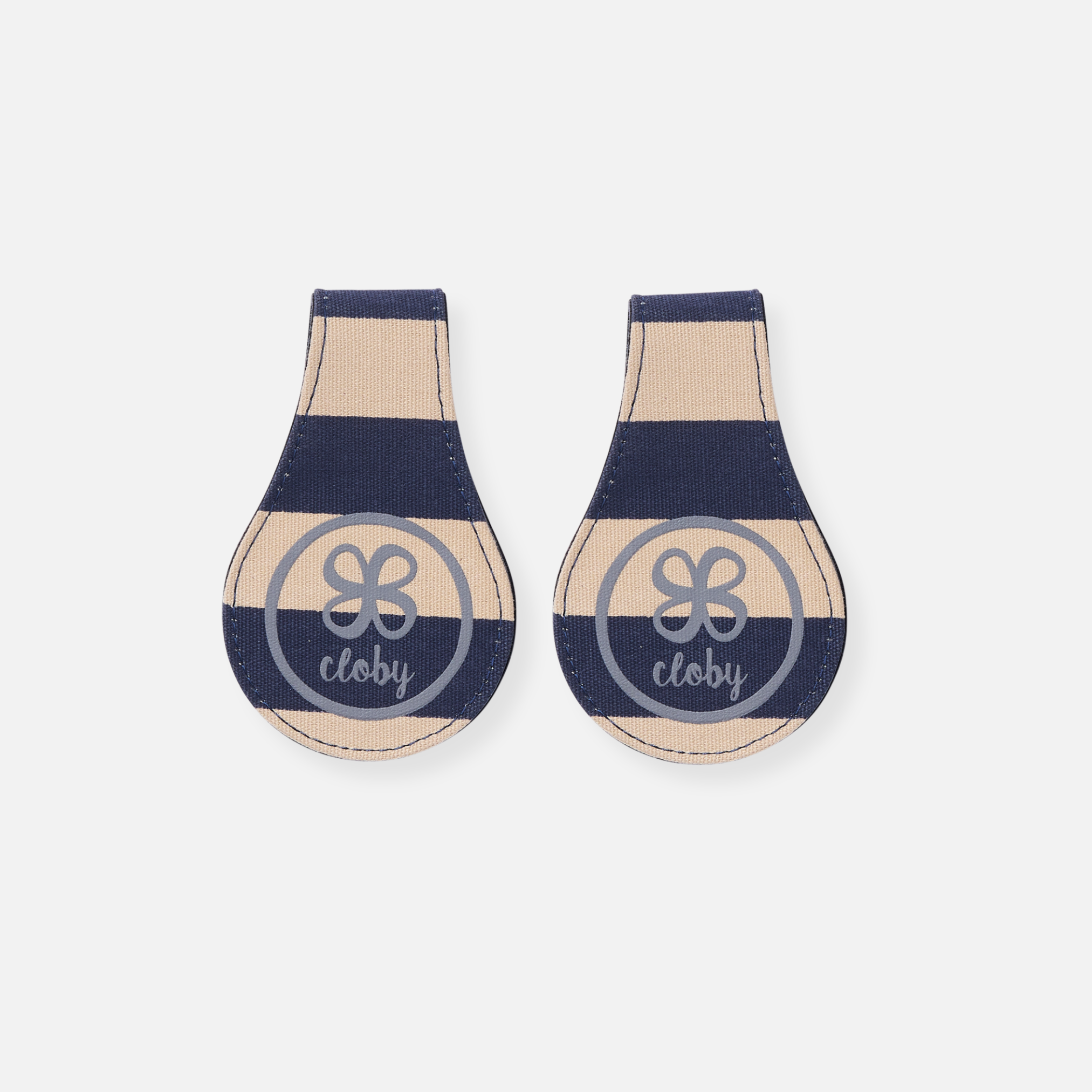 Leren swaddle clips – Navy Blue