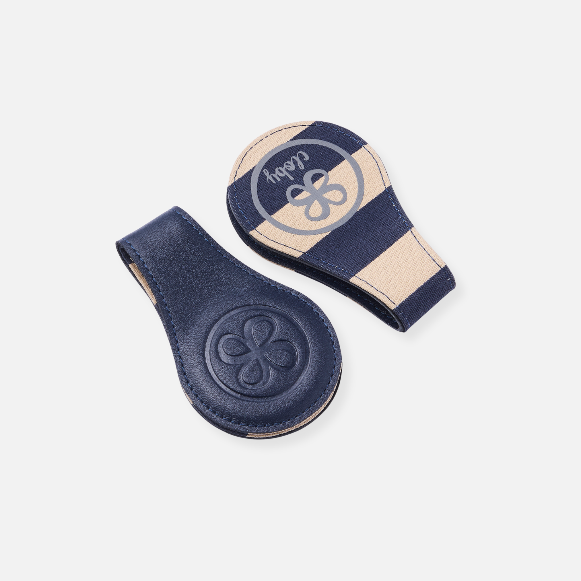 Magnetclips – Navy (Leder)