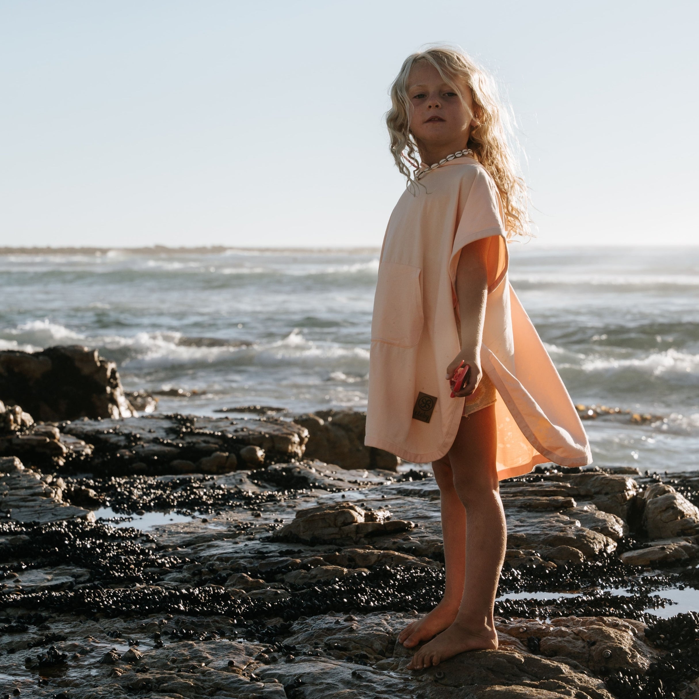 UV-Poncho in Peachy Summer – UPF 50+