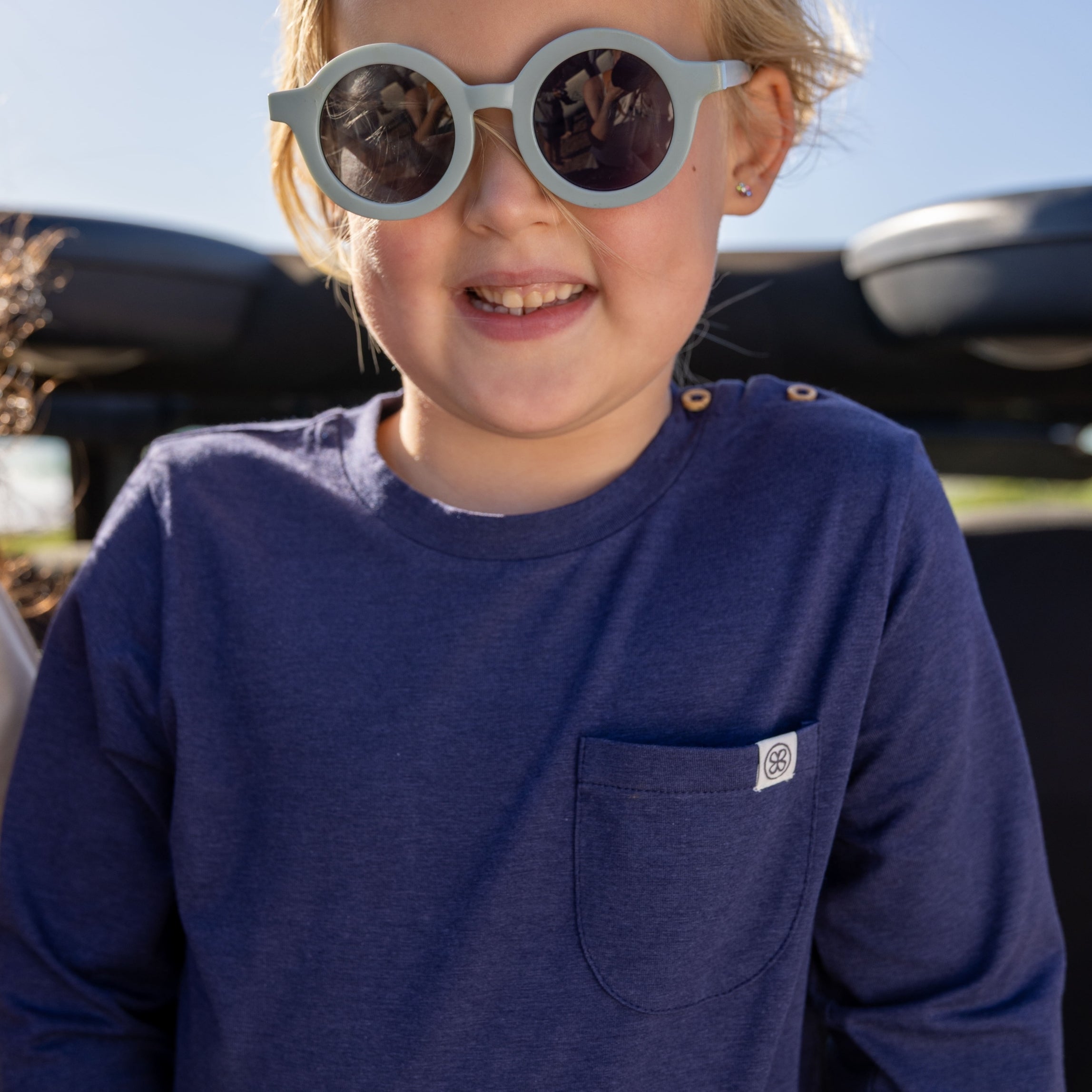 Camiseta de manga larga en Navy Blue – UPF 50+