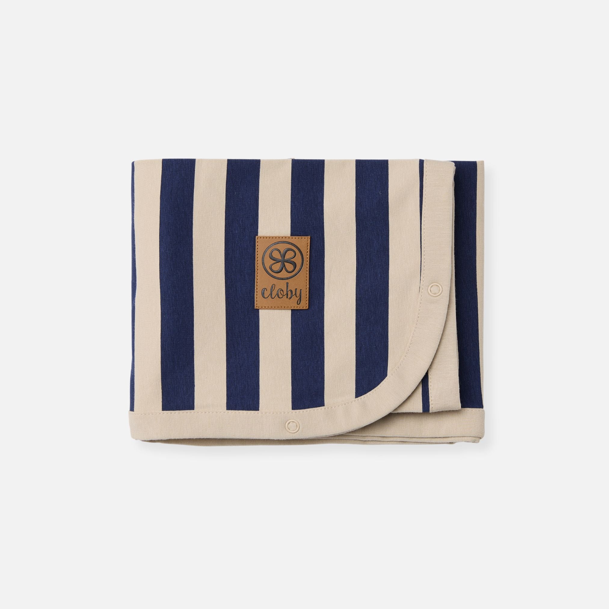 UV-Decke in Navy/Sandy Stripe – UPF 50+