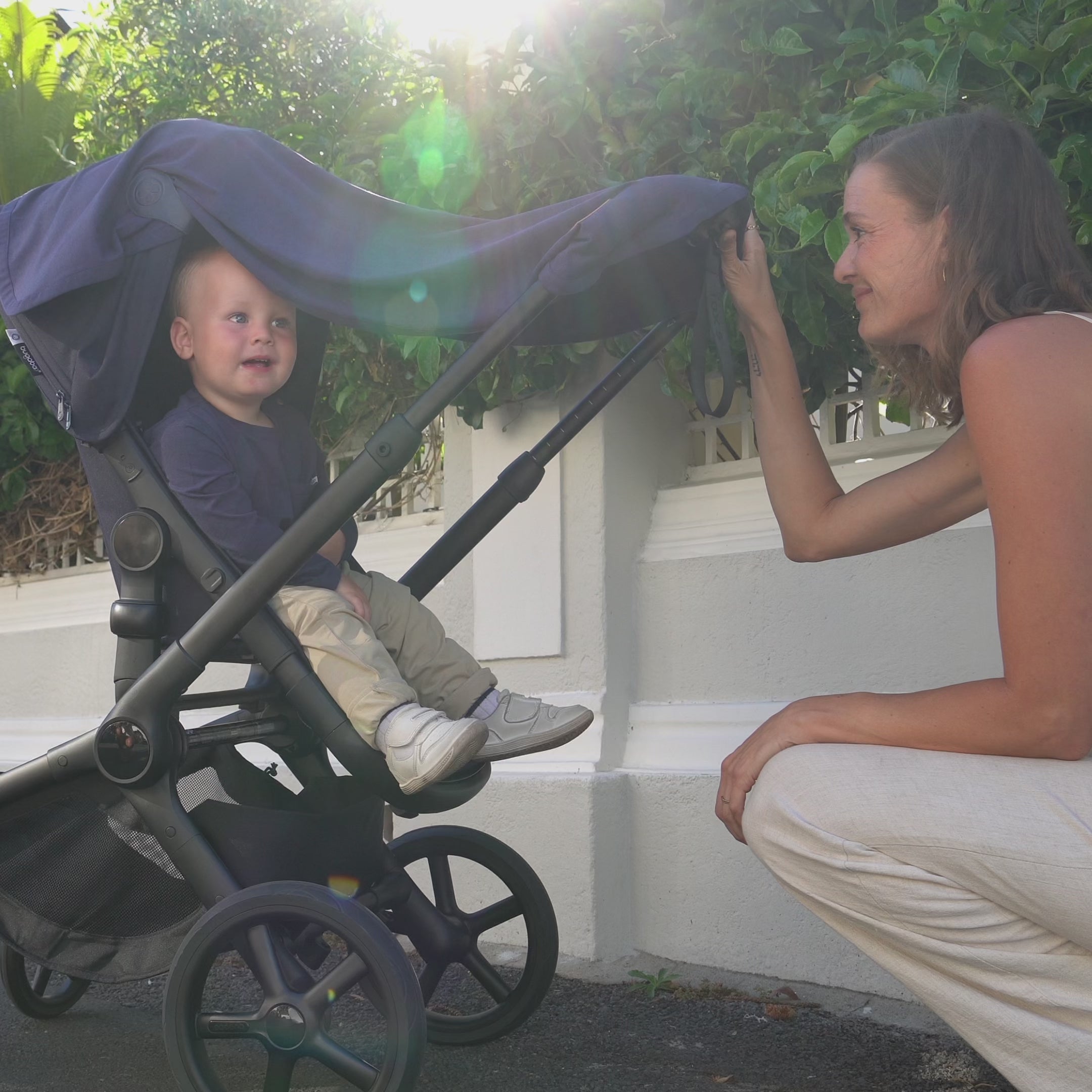 Load video: UV Blanket in Navy - UPF 50+