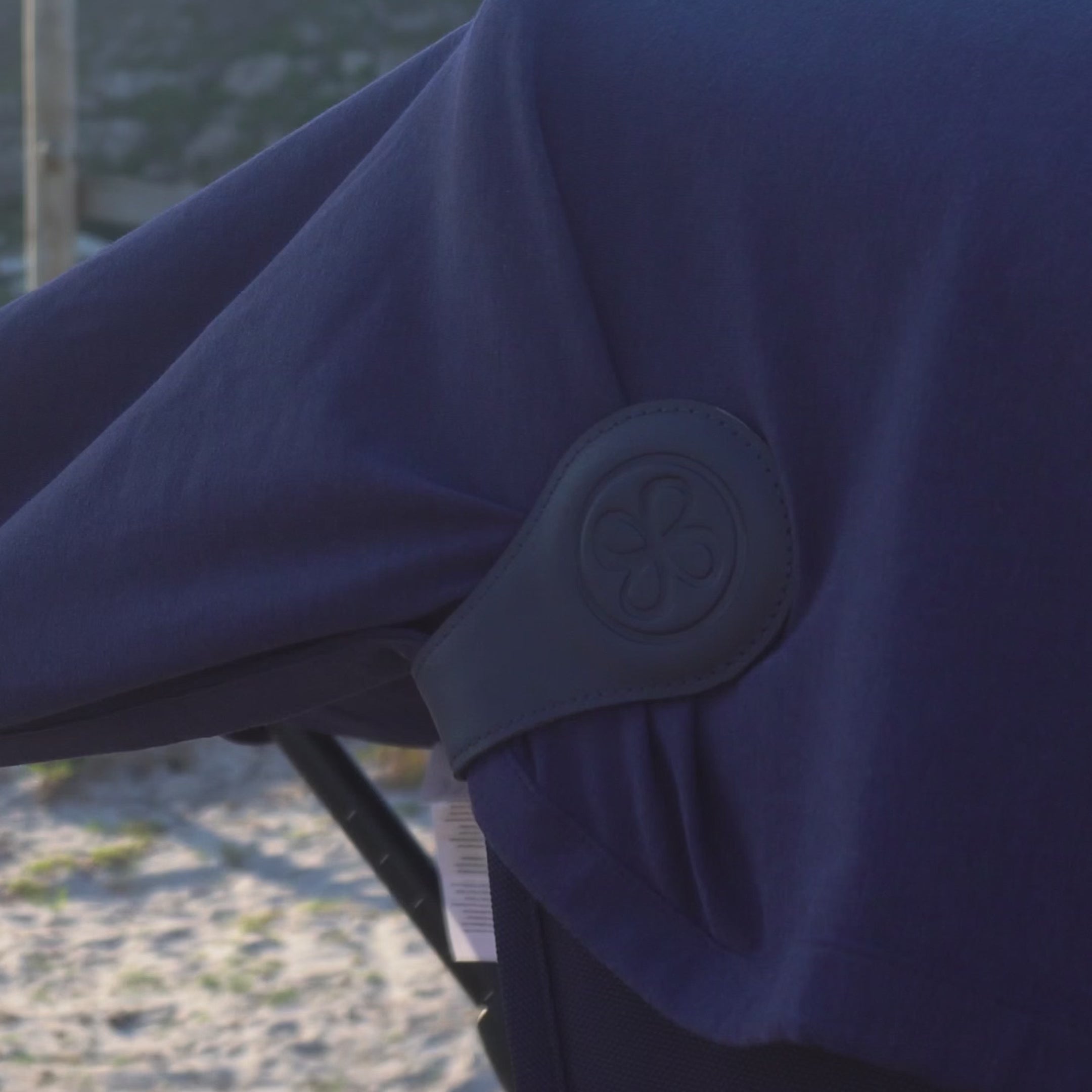 Load video: Swaddle clips - Navy Blue